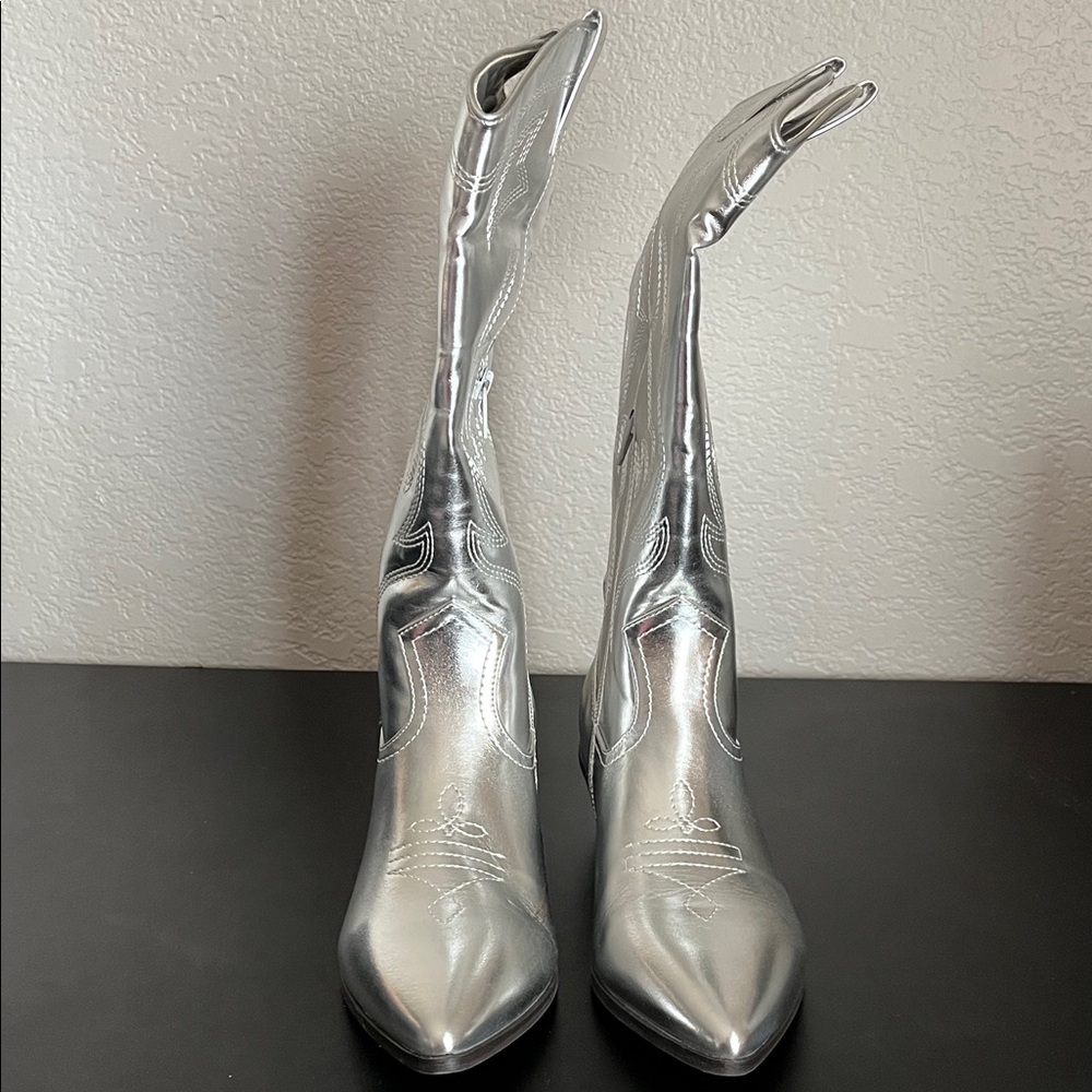 Silver Women's Boots